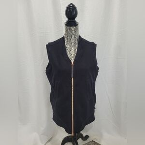 Lululemon Departure Vest Black Size 8 Rose Gold Zipper Details